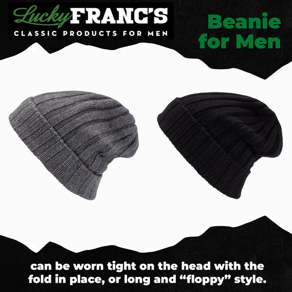 100% Cashmere Beanie for Men. Made in Italy.